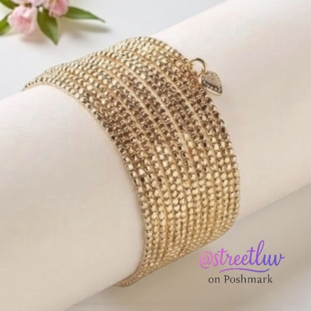 Stella & Dot Gold Bardot Spiral Bangle Bracelet